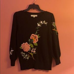 LOFT Embroidered Sweater